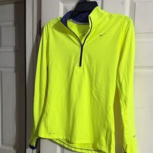 Nike Women's Long Sleeve Top - Neon Yellow